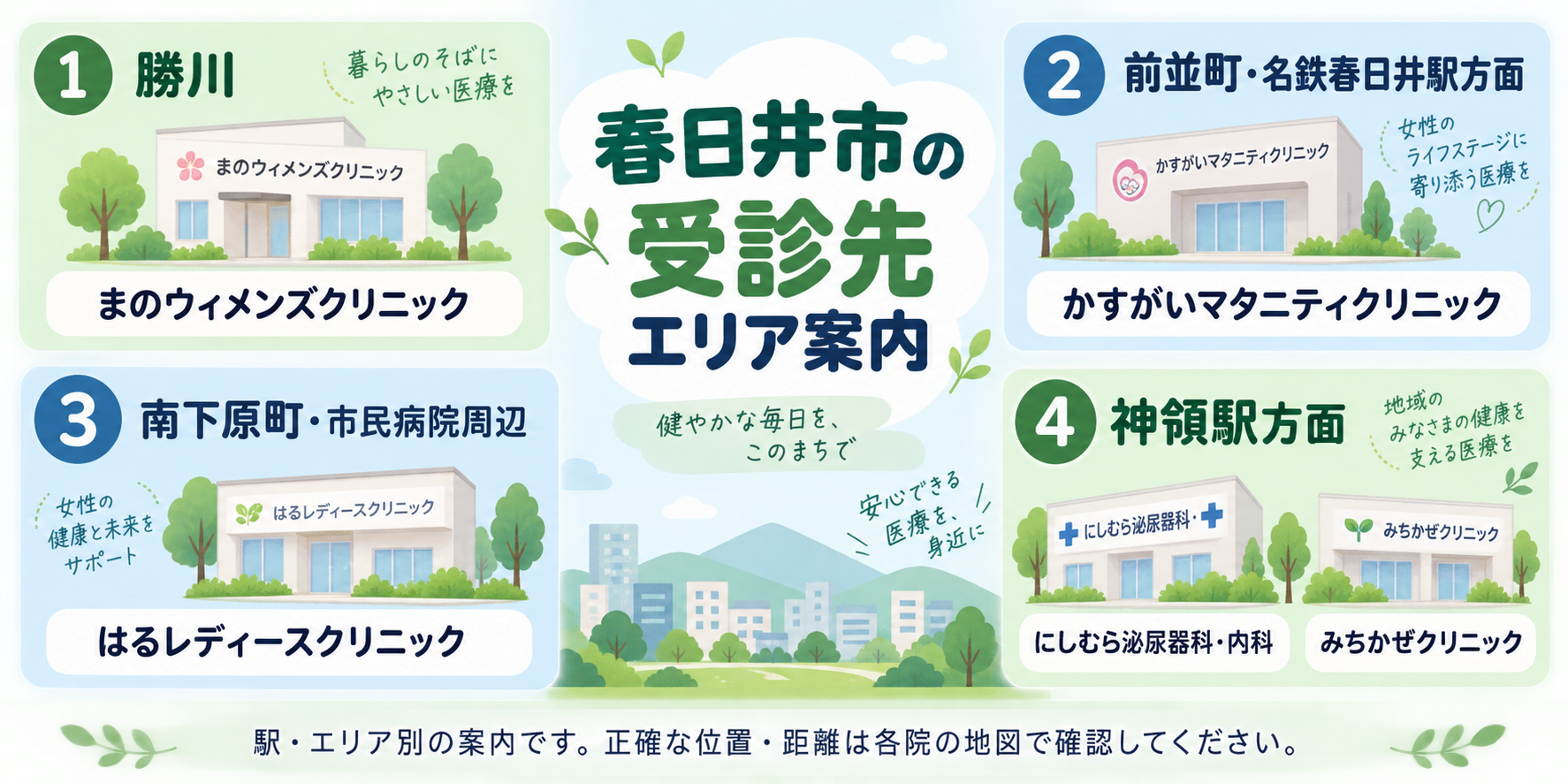 春日井市の性病検査・診療の相談先5院のエリア案内