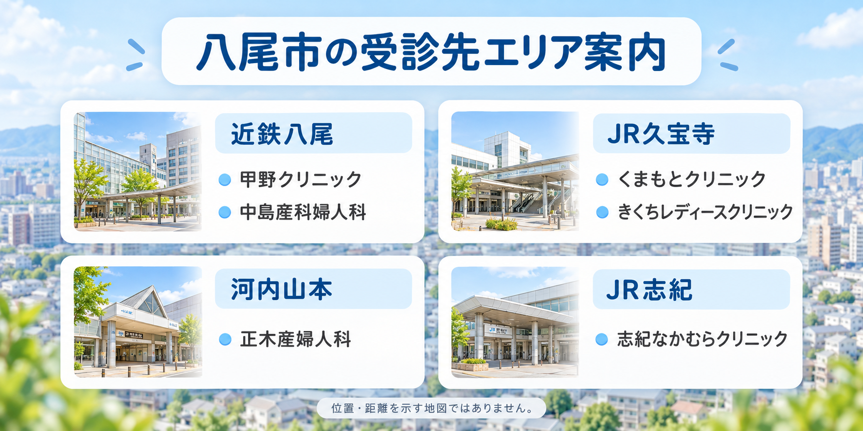 八尾市の6院を駅エリア別に紹介